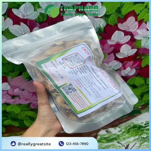 Hình ảnh củ Bạch truật khô tự nhiên từ Thảo Dược Tươi THAPHACO