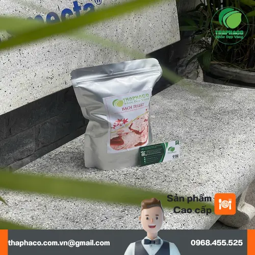 Bạch truật khô được đóng gói cẩn thận tại Thảo Dược Tươi THAPHACO
