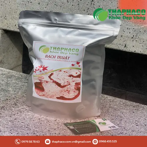Bạch truật khô chất lượng cao được đóng gói cẩn thận tại Thảo Dược Tươi THAPHACO
