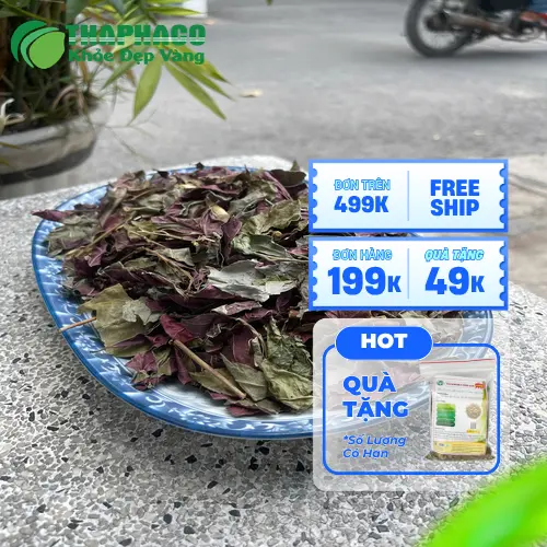 Lá Đơn Đỏ Sấy Khô THAPHACO túi 1kg tiện lợi