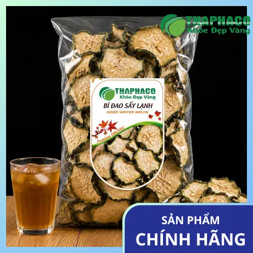 Hình ảnh bí đao sấy lạnh đã được cắt lát và sấy khô, giữ nguyên màu sắc tự nhiên.