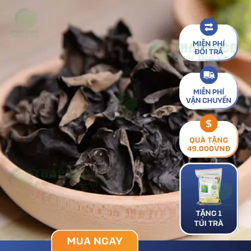 Mộc nhĩ khô được sơ chế và bảo quản đúng cách