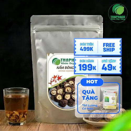 Nấm đông cô khô và tươi