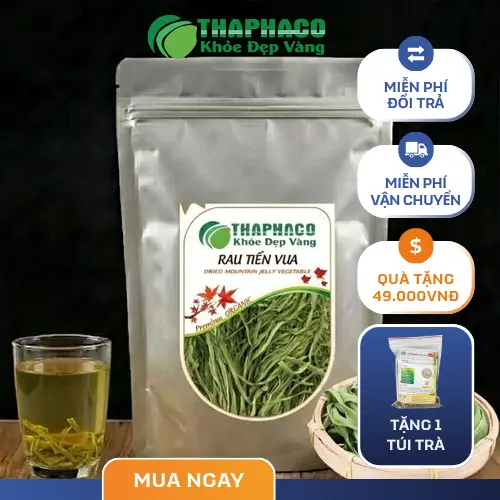 Rau tiến vua khô sau khi sơ chế