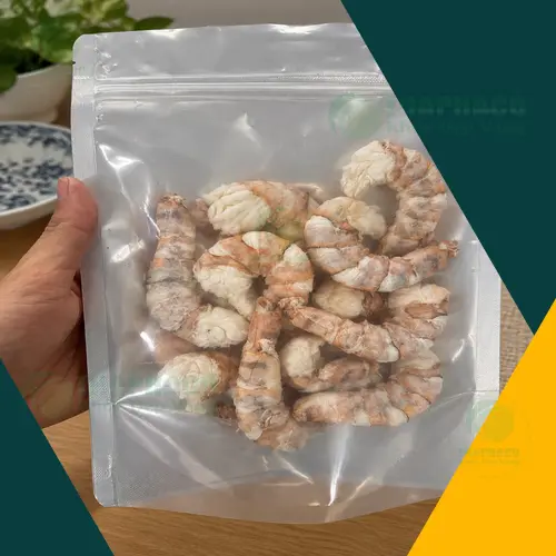 Sản phẩm tôm sấy thăng hoa chất lượng cao đóng gói tiện lợi