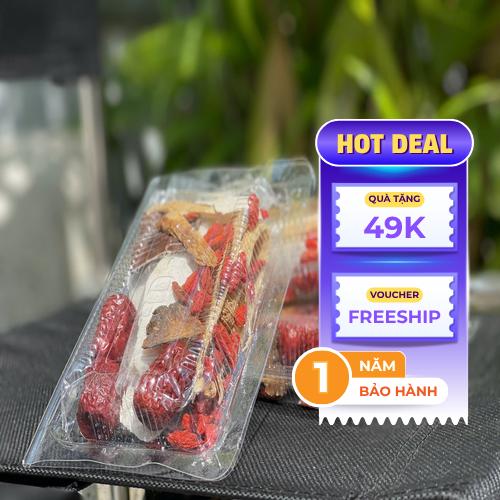 Hoàn thành món gà hầm thuốc bắc bổ dưỡng