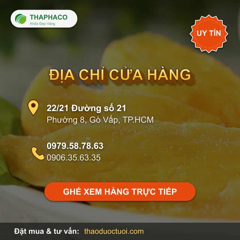 Địa chỉ cửa hàng bán xoài sấy dẻo tại Gò Vấp TP.HCM